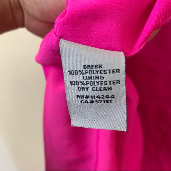 Eliza J. Gorgeous Bright Pink Pleated Boxy Dress Size 8 - Picture 7 of 9